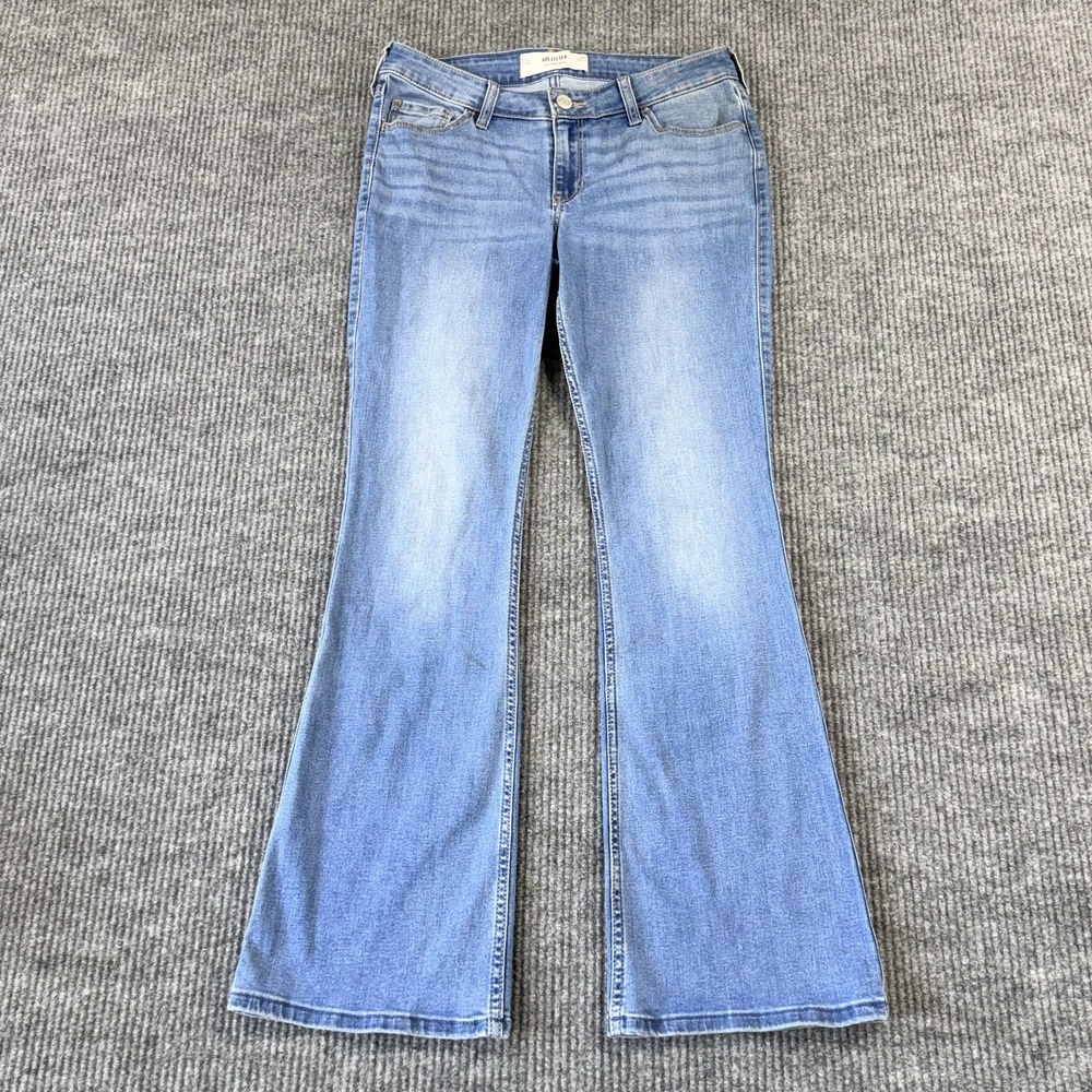 Hollister Low-Rise Bootcut Jeans Womens 6R Light Wash Blue Slim Stretch Denim